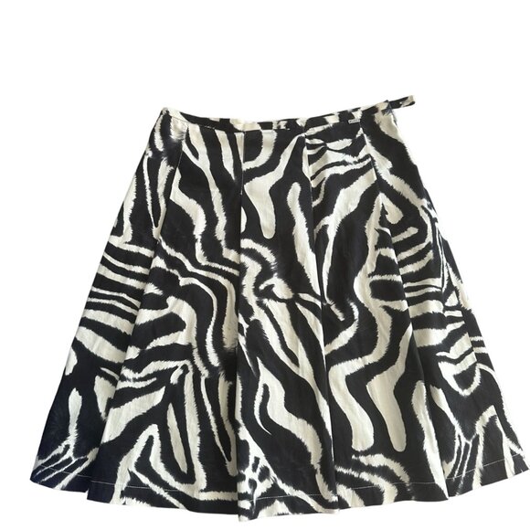 ST JOHN Vintage A Line Animal Print Skirt Size 4 - Picture 3 of 8
